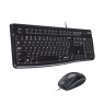 Logitech MK120 Wired Keyboard and Mouse Combo for Windows, Optical Wired Mouse, Full-Size Keyboard, USB Plug-and-Play, Compatible with PC, Laptop - Black